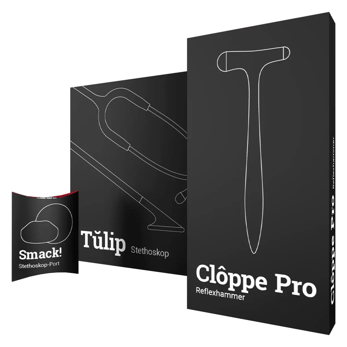  Kit économique : stéthoscope Tŭlip + marteau réflexe Clôppe Pro + badge Smack
