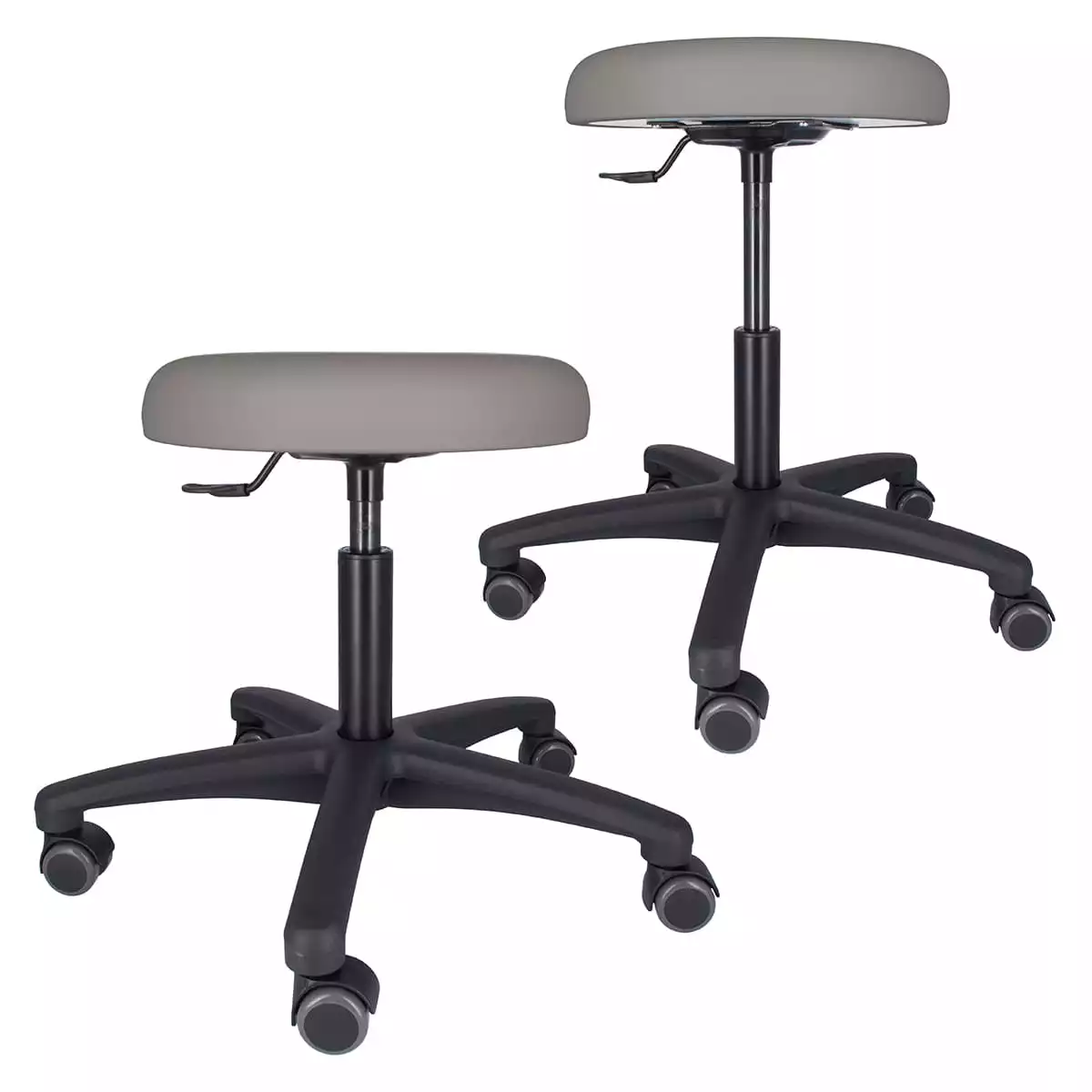  Tabouret roulant pivotant avec piétement en plastique