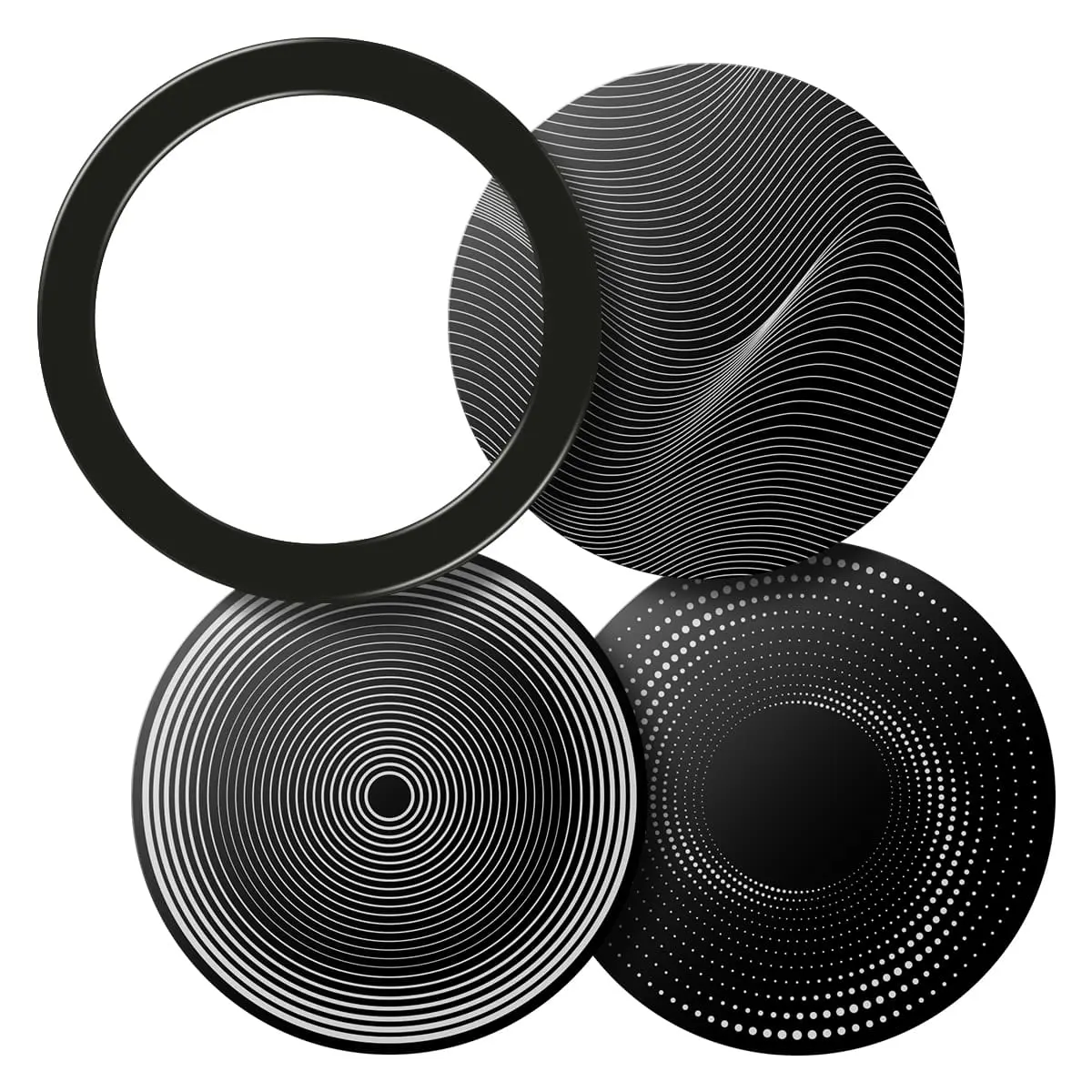  Set gegraveerde aluminium membranen “Drums”