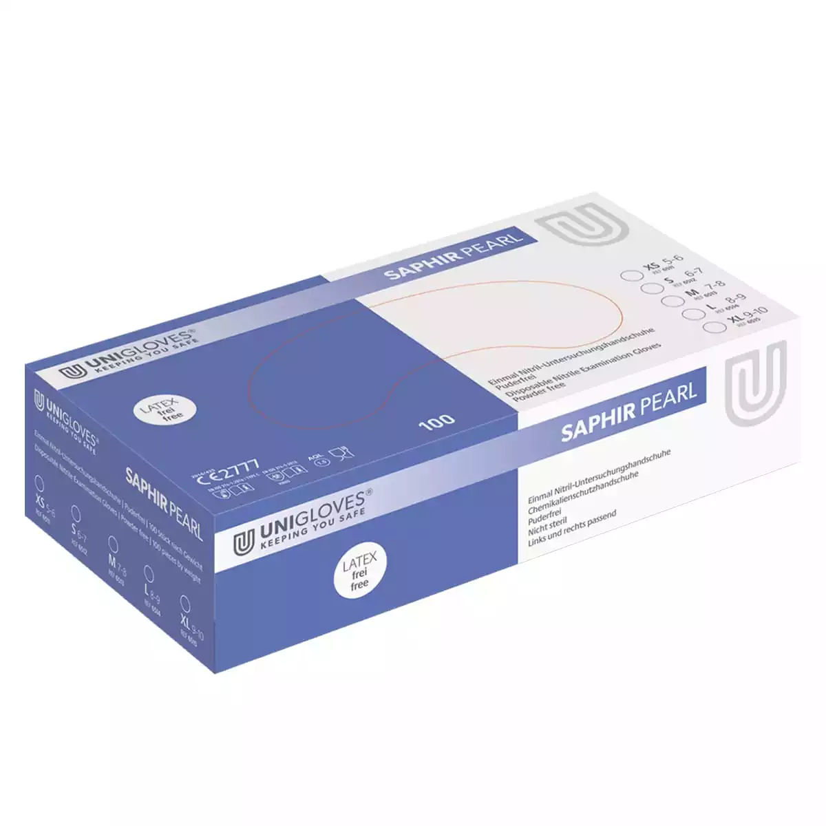  Pearl Poedervrije Nitril Handschoenen