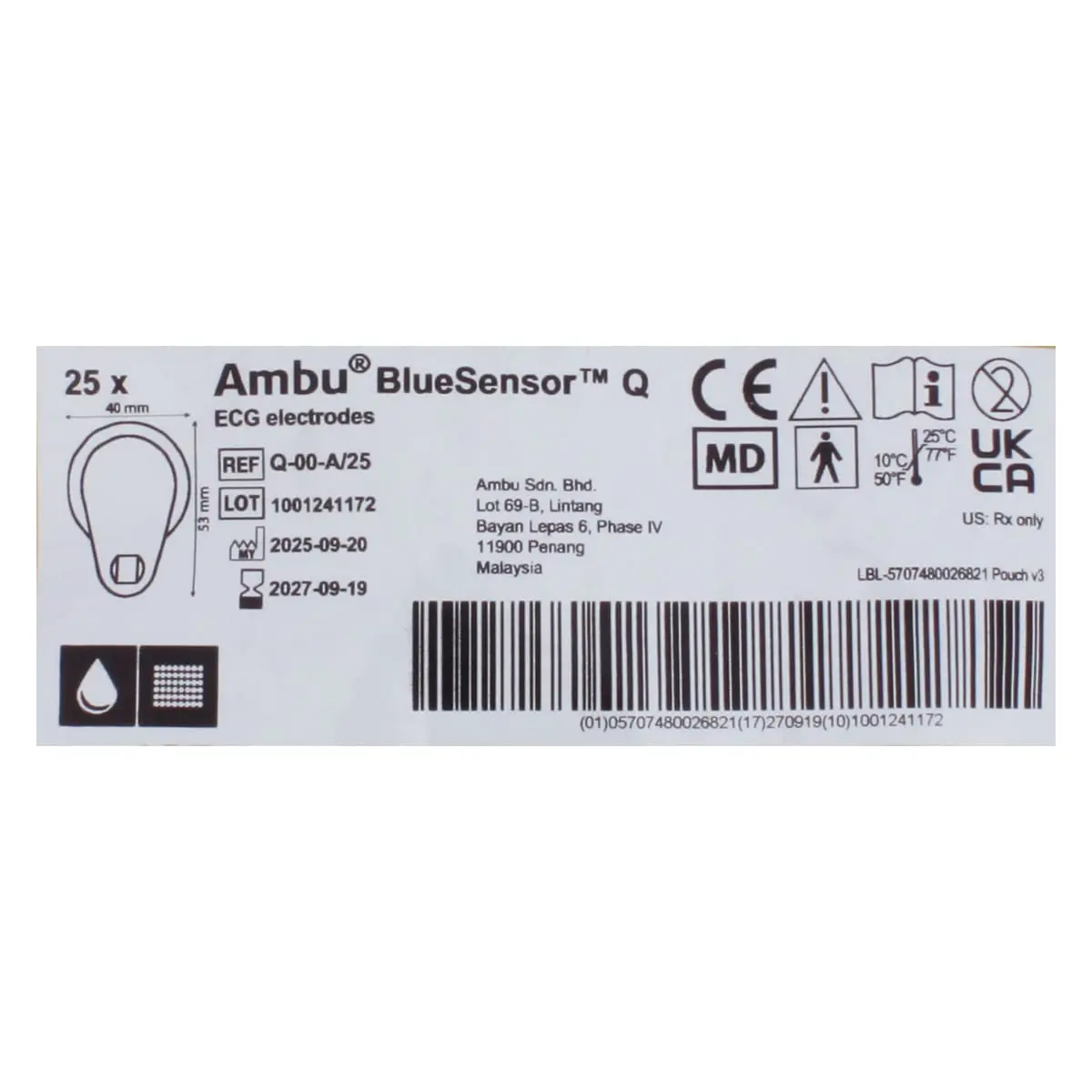 Blue - Sensor Disposable Elektroden Blue - Sensor Disposable Elektroden