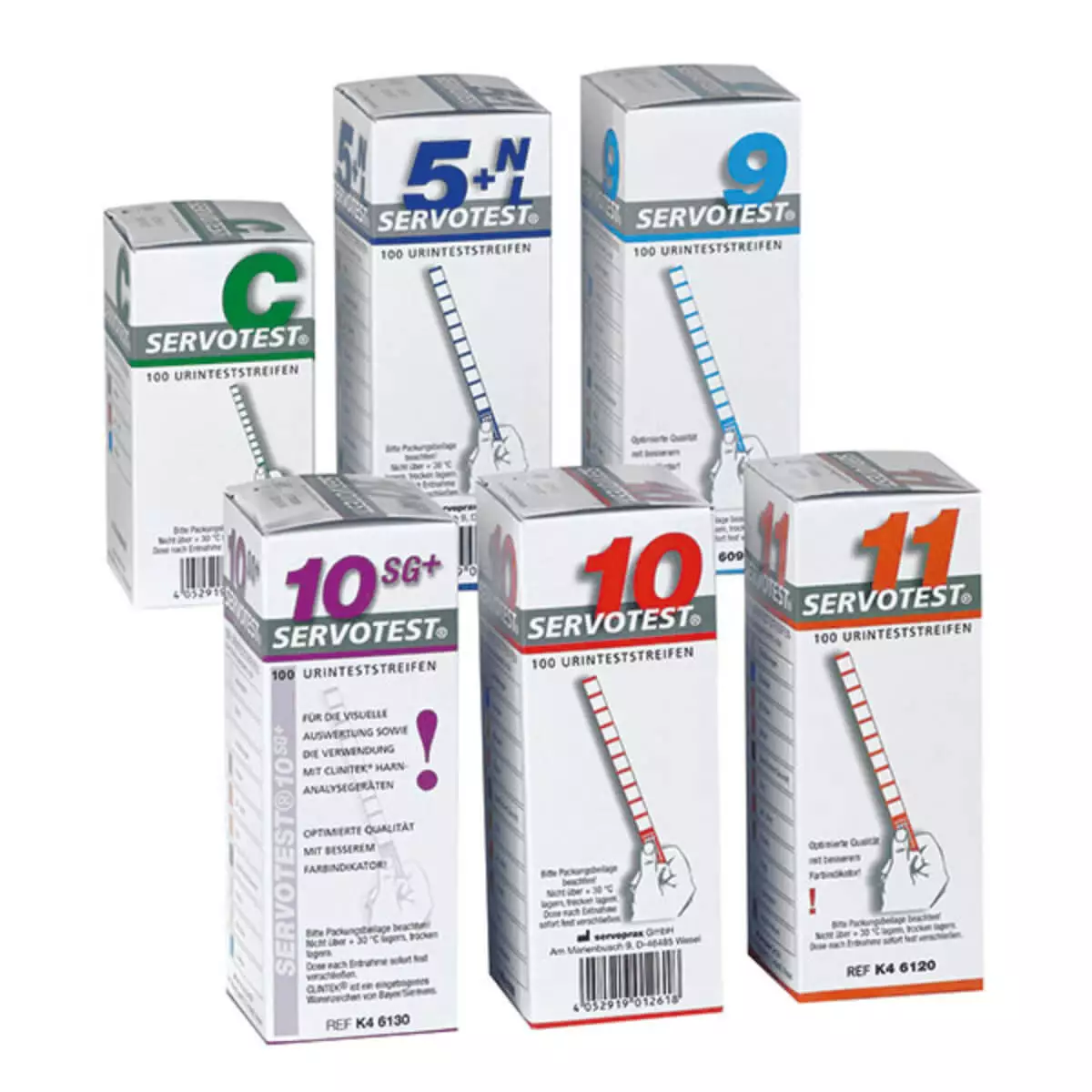  Bandelettes de test urinaire SERVOTEST