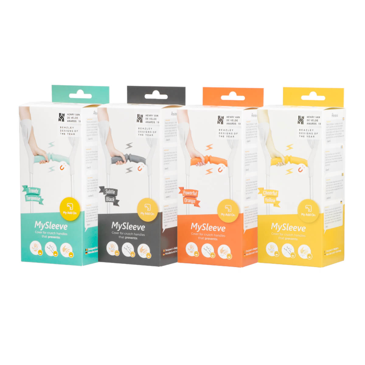 Housse de poignée de béquille MySleeve  Housse de poignée de béquille MySleeve