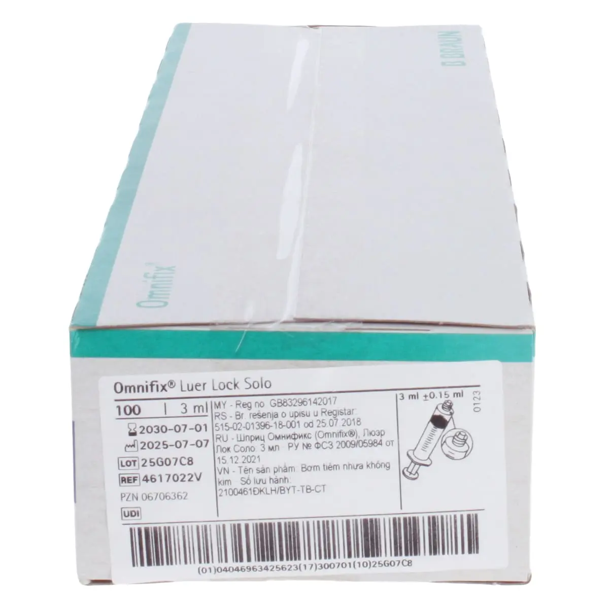  Seringue jetable Omnifix Luer Lock Solo