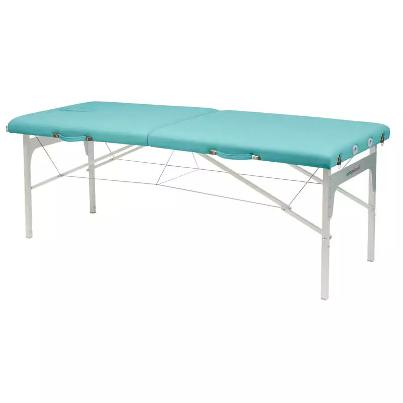 In hoogte verstelbare koffer massagebank In hoogte verstelbare koffer massagebank