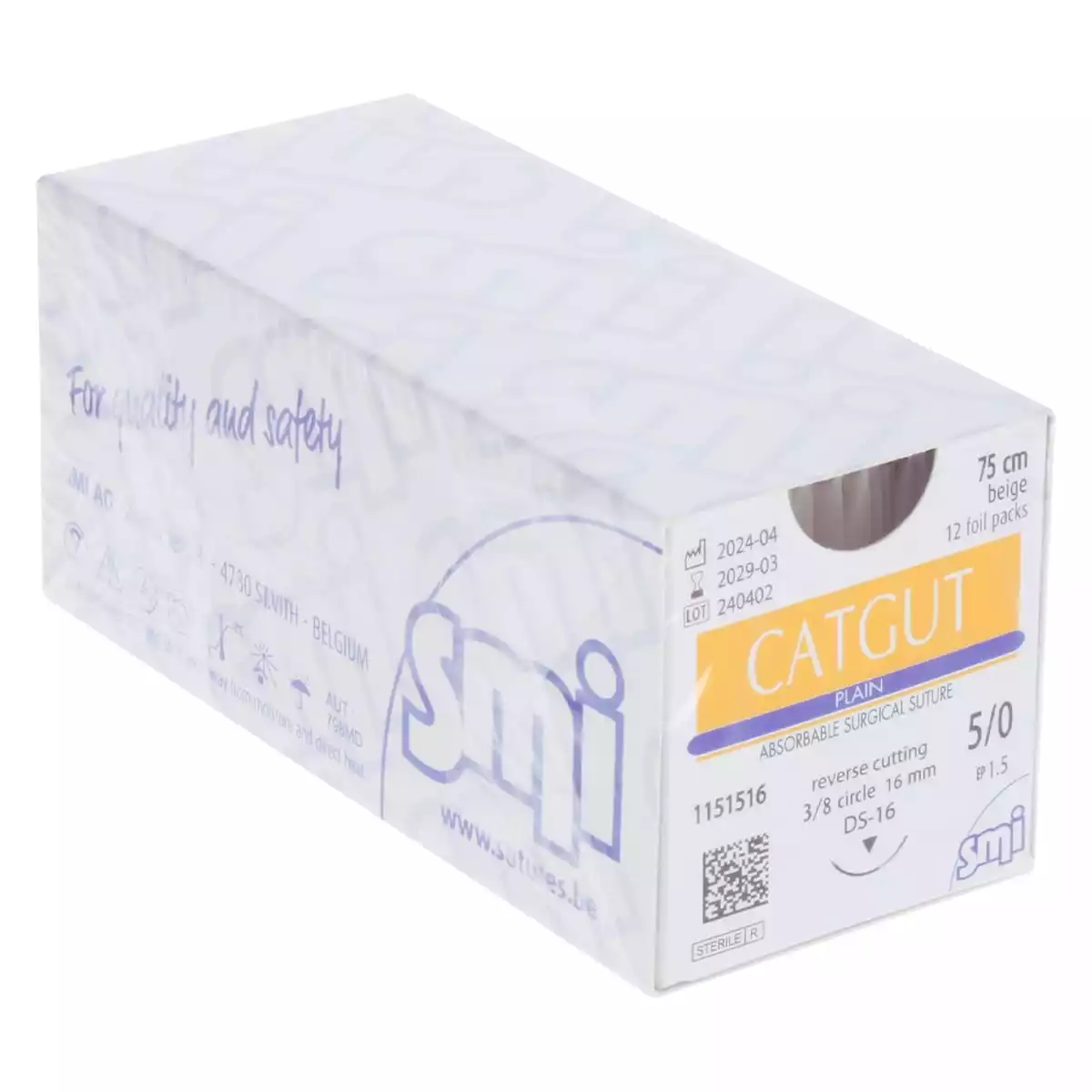  Fil de suture Catgut Plain pour chirurgie vétérinaire