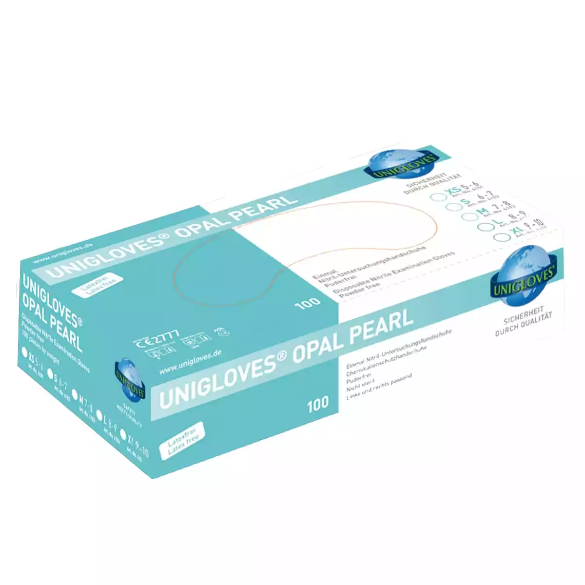  Gants en nitrile non poudrés Pearl
