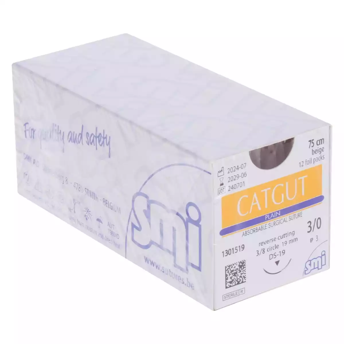  Fil de suture Catgut Plain pour chirurgie vétérinaire