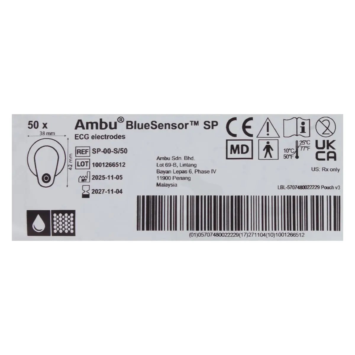 BlueSensor SP-00-S/50 wegwerp-ECG-elektroden BlueSensor SP-00-S/50 wegwerp-ECG-elektroden