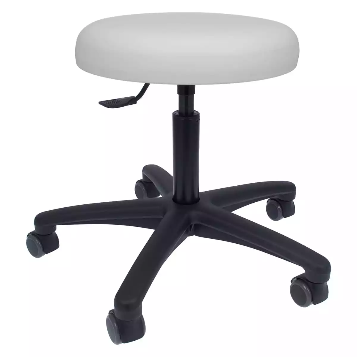  Tabouret roulant pivotant avec piétement en plastique