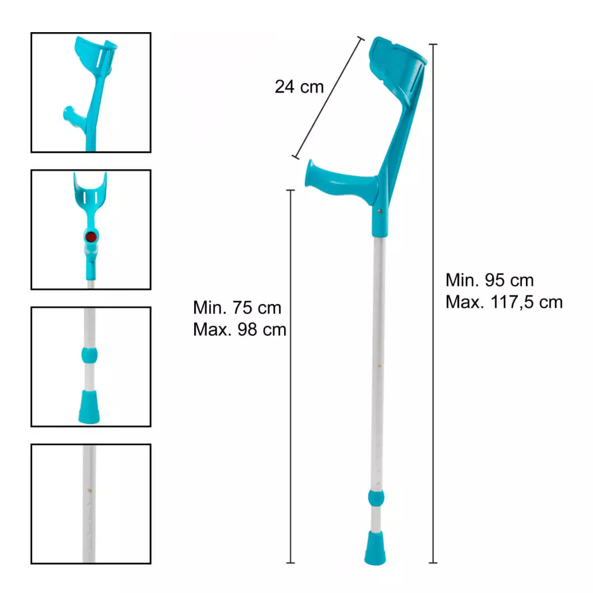REBOTEC MAGIC-SOFT onderarmkrukken REBOTEC MAGIC-SOFT onderarmkrukken