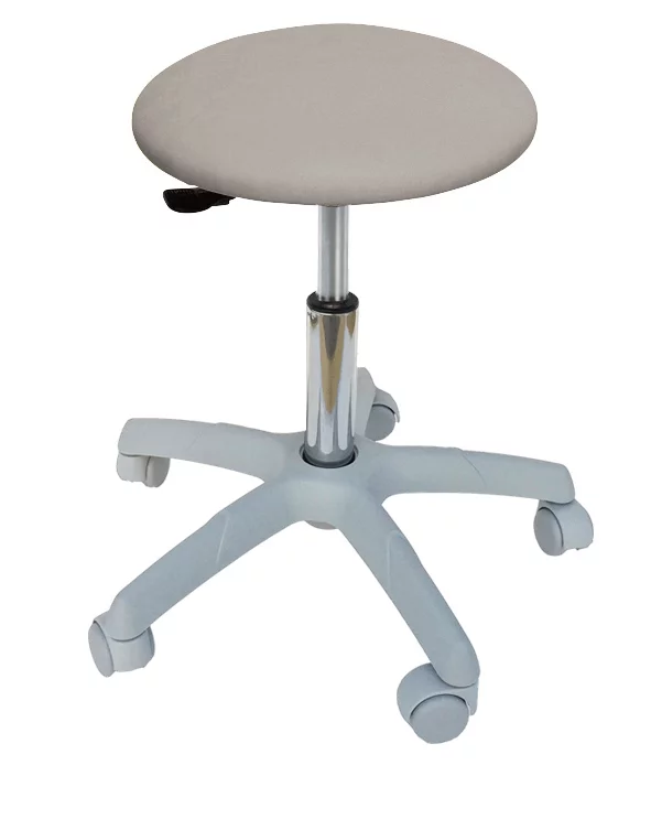  Tabouret à roulettes avec piétement gris clair