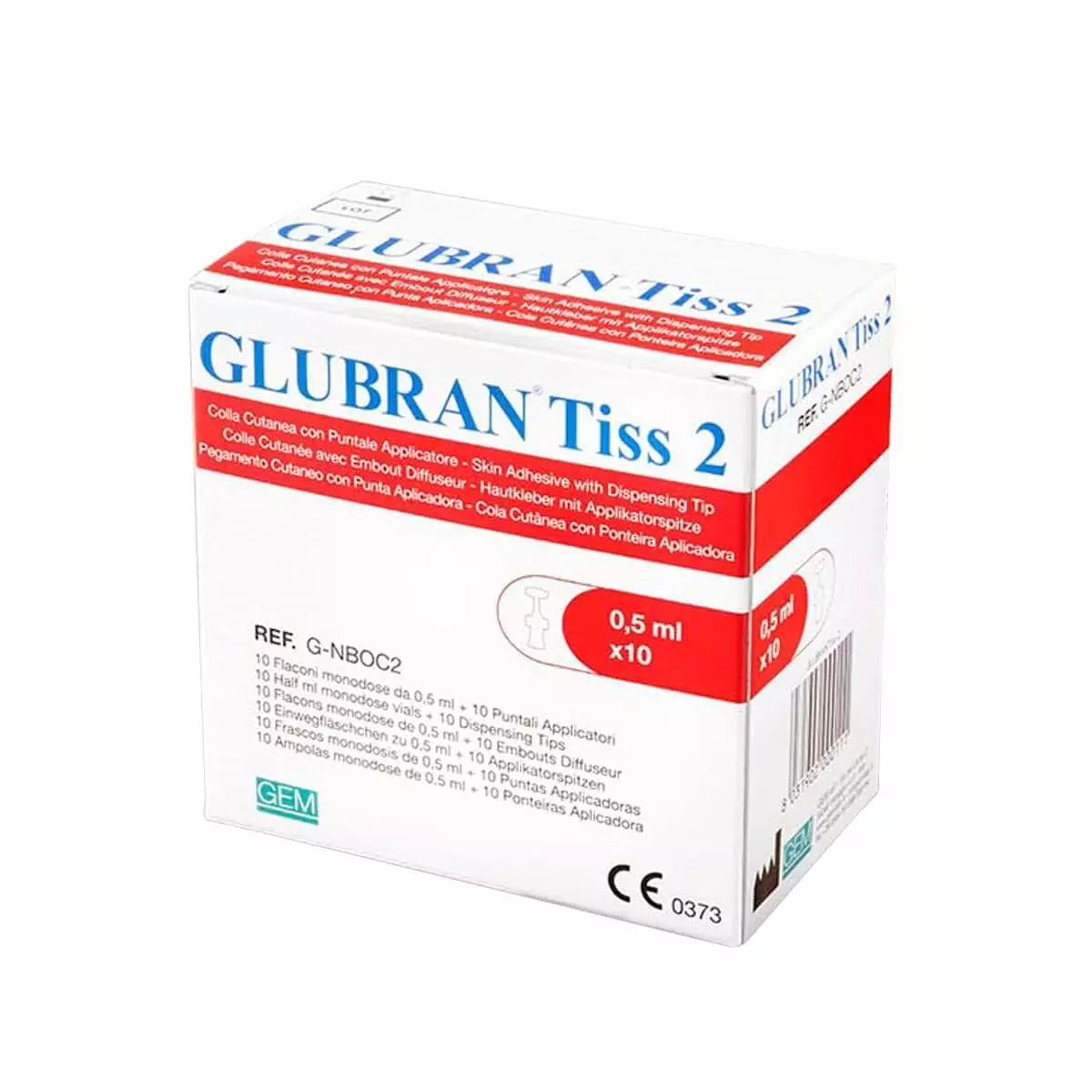  Adhésif cutané Glubran Tiss 2