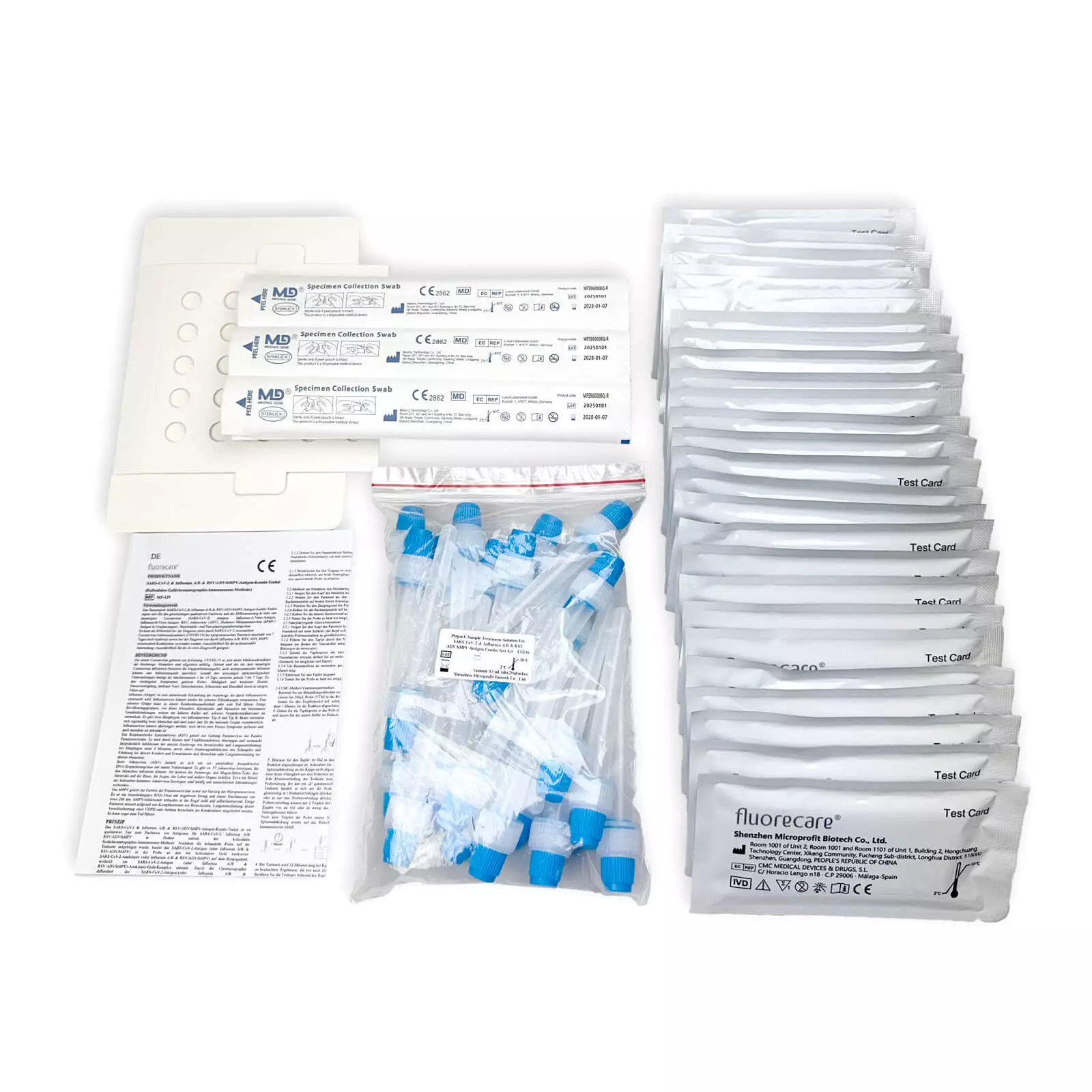 SARS-CoV-2, Influenza A/B, RSV, ADV, hMPV 6 in 1 professionele sneltest
