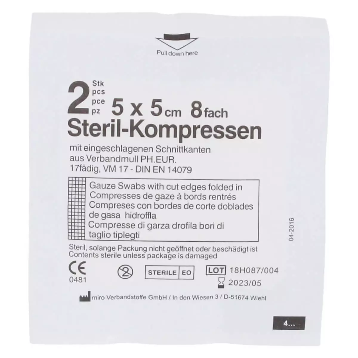  Compresses stériles