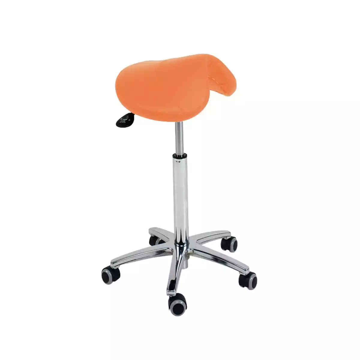  Tabouret à roulettes avec assise en forme de selle