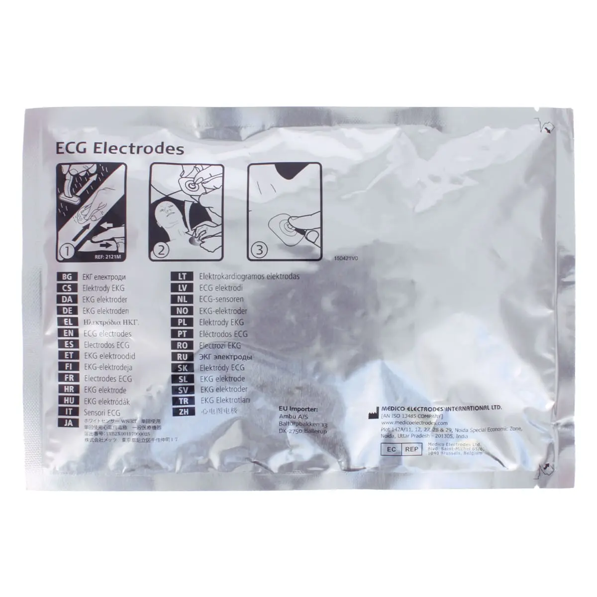  Électrodes ECG à usage unique WhiteSensor WS-00-S/50