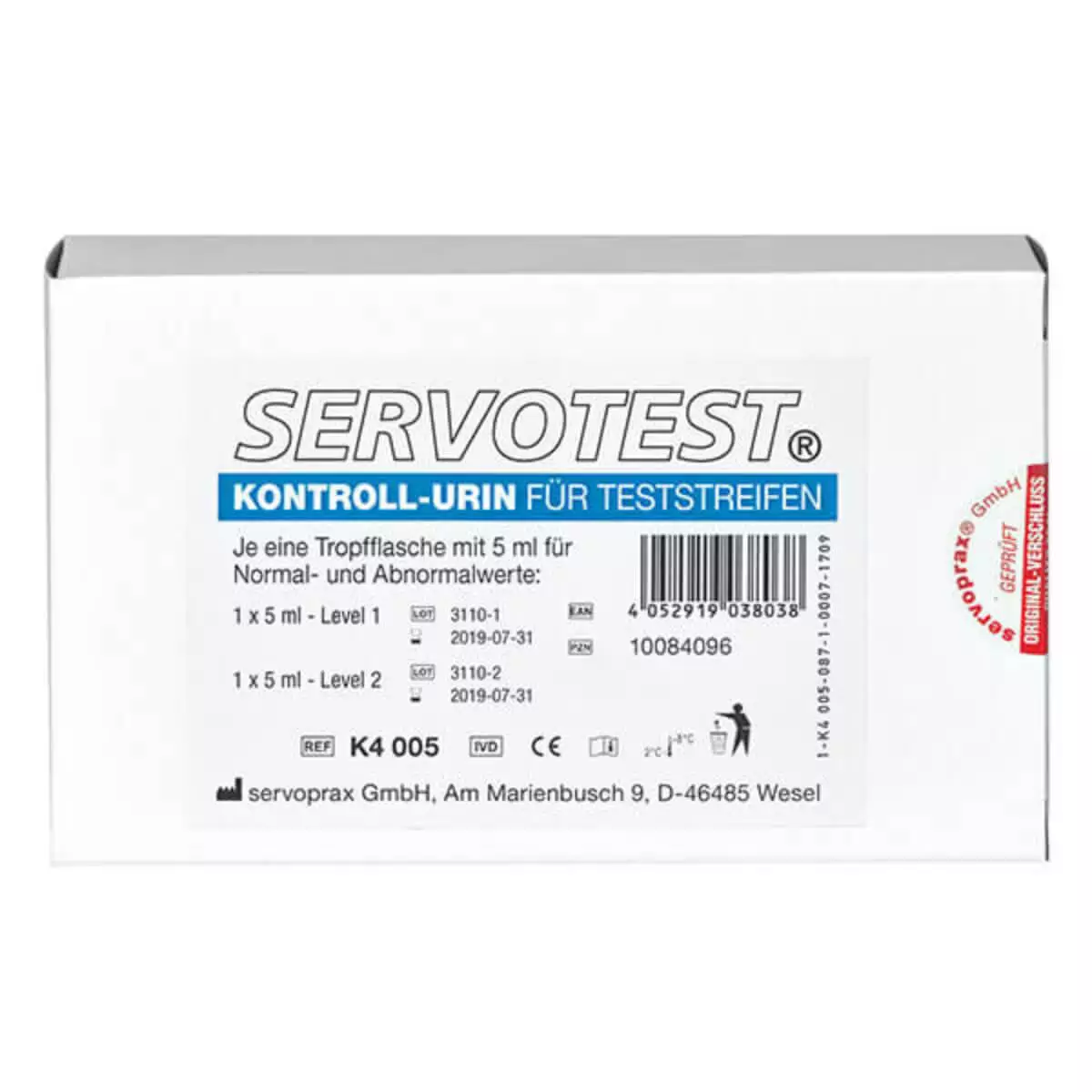  Urine de contrôle SERVOTEST