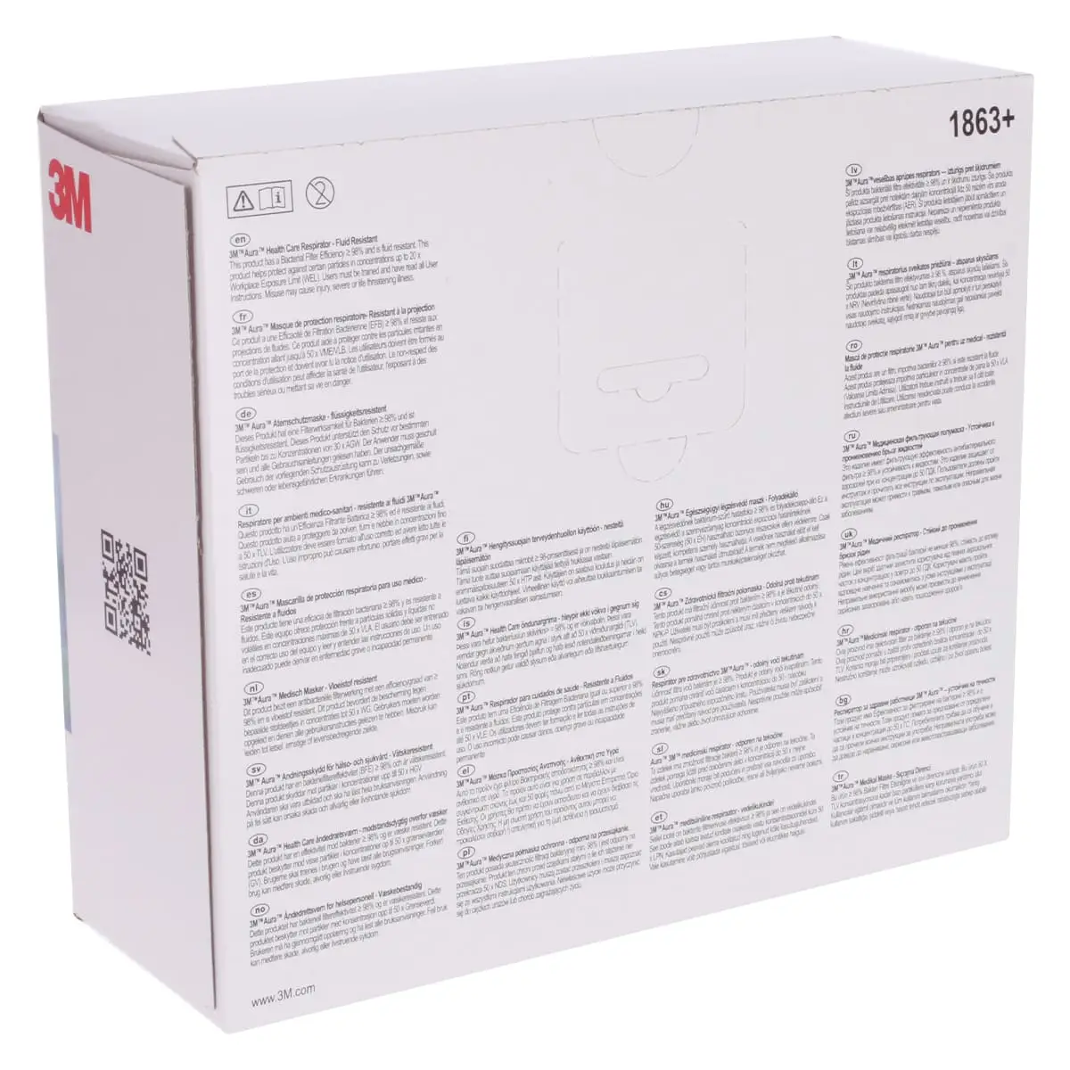 Masque de protection respiratoire Aura FFP3 1863+ Masque de protection respiratoire Aura FFP3 1863+
