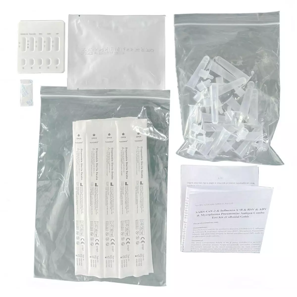  SARS-CoV-2, Influenza A/B, RSV, ADV & MP 6 in 1 antigeen combinatietest 