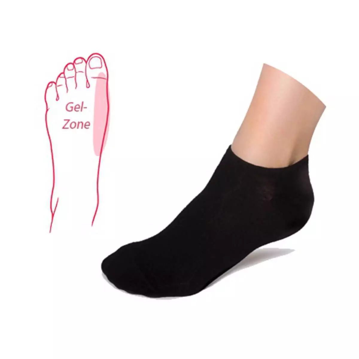  Sokken met geïntegreerde hallux gel zone