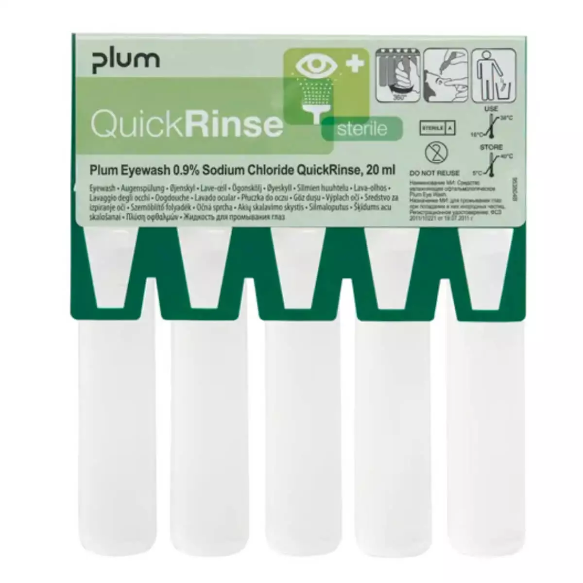  QuickRinse oogspoelampullen