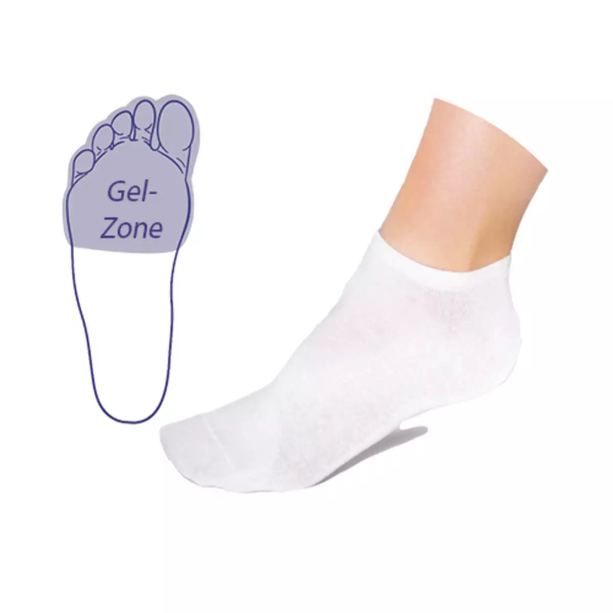  Sokken met geïntegreerde gelzone voor de voorvoet