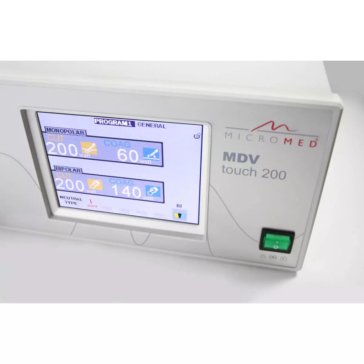 MIV touch 200 HF-elektrochirurgisch apparaat MIV touch 200 HF-elektrochirurgisch apparaat