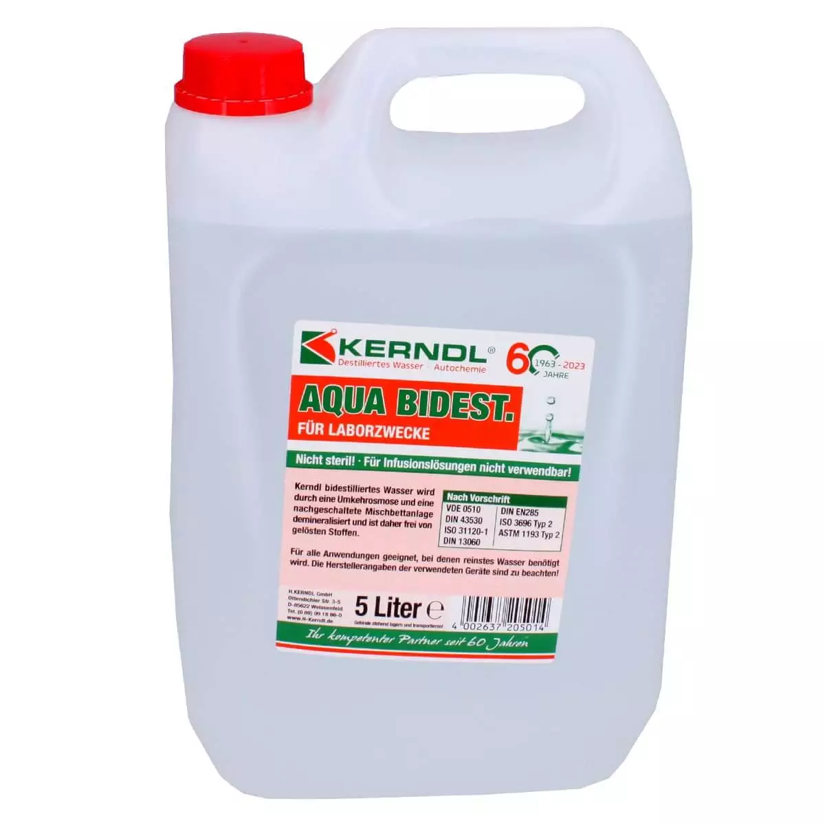  Aqua bidest, dubbel gedestilleerd labwater