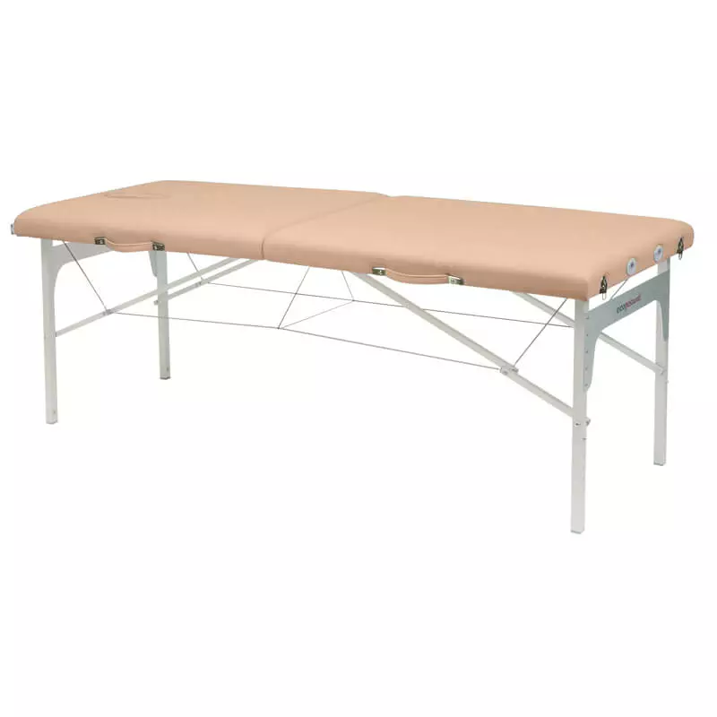 In hoogte verstelbare koffer massagebank In hoogte verstelbare koffer massagebank