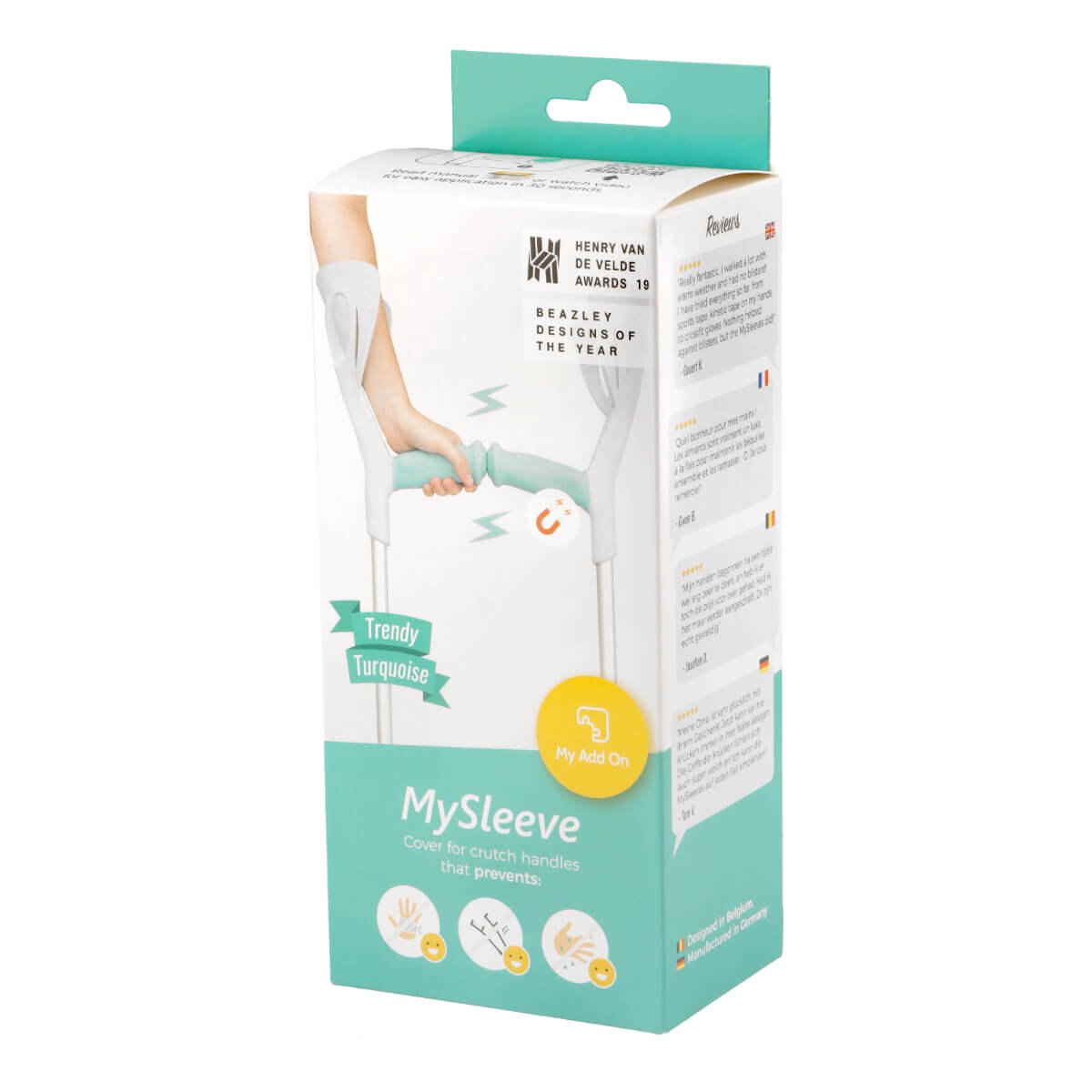 Housse de poignée de béquille MySleeve  Housse de poignée de béquille MySleeve