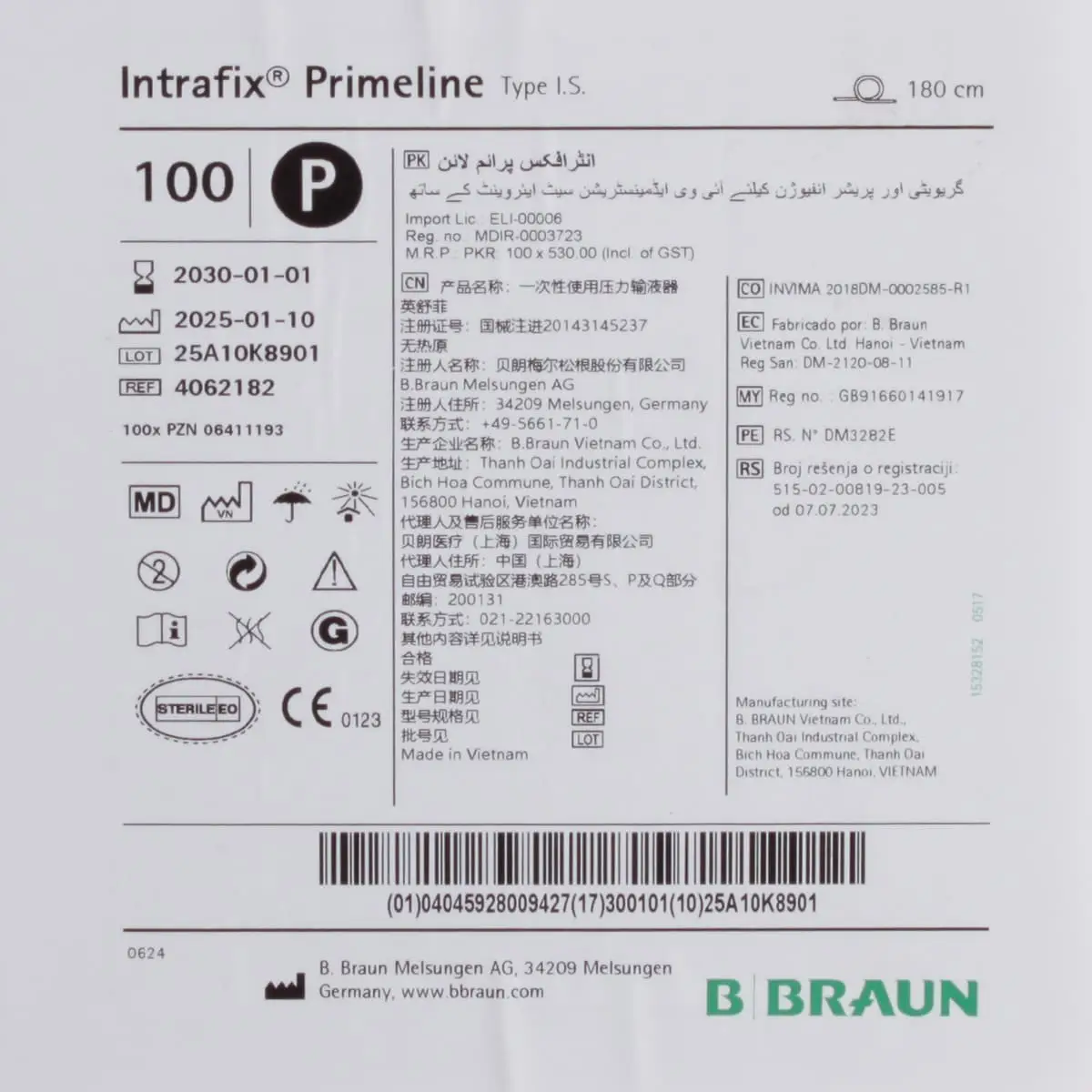 Intrafix Primeline infusieset Intrafix Primeline infusieset