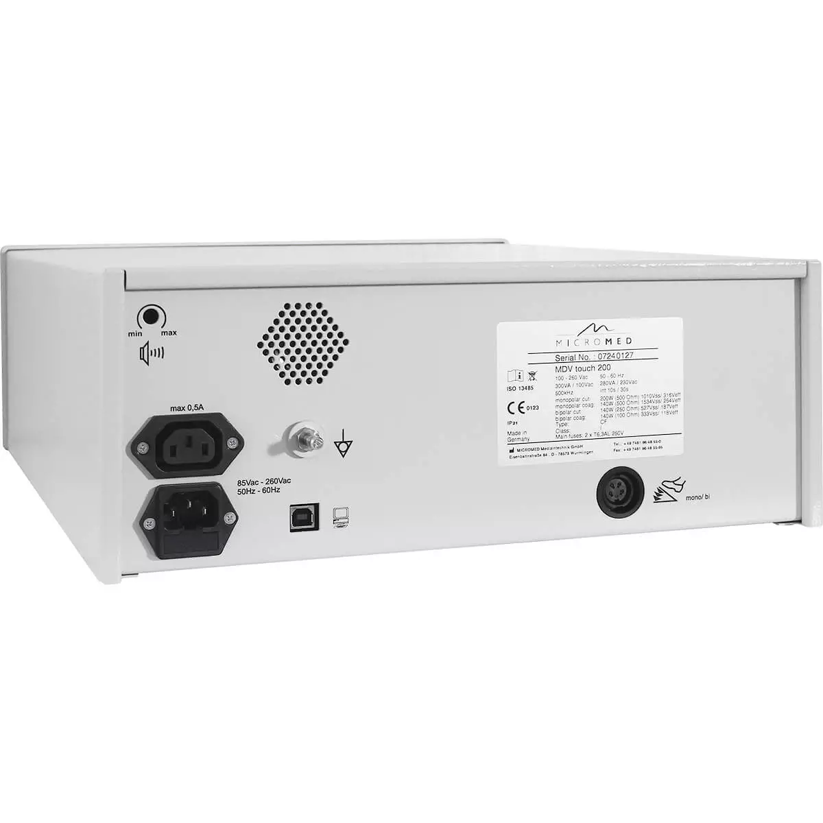 MIV touch 200 HF-elektrochirurgisch apparaat MIV touch 200 HF-elektrochirurgisch apparaat