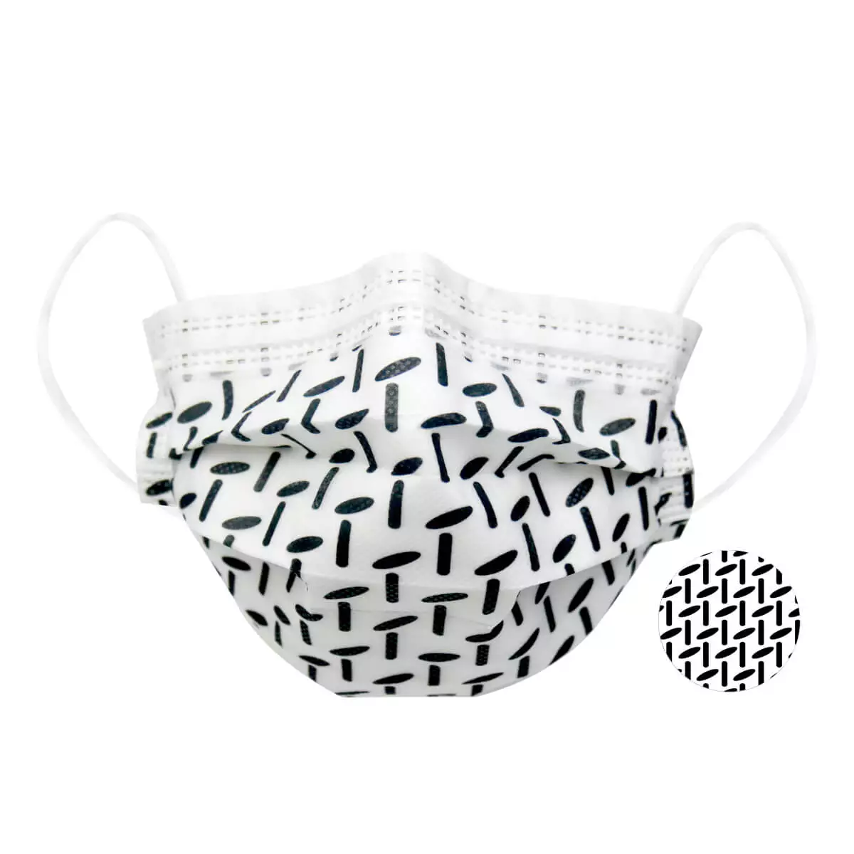 Medisch beschermend masker type IIR met print in modieuze stijl Medisch beschermend masker type IIR met print in modieuze stijl
