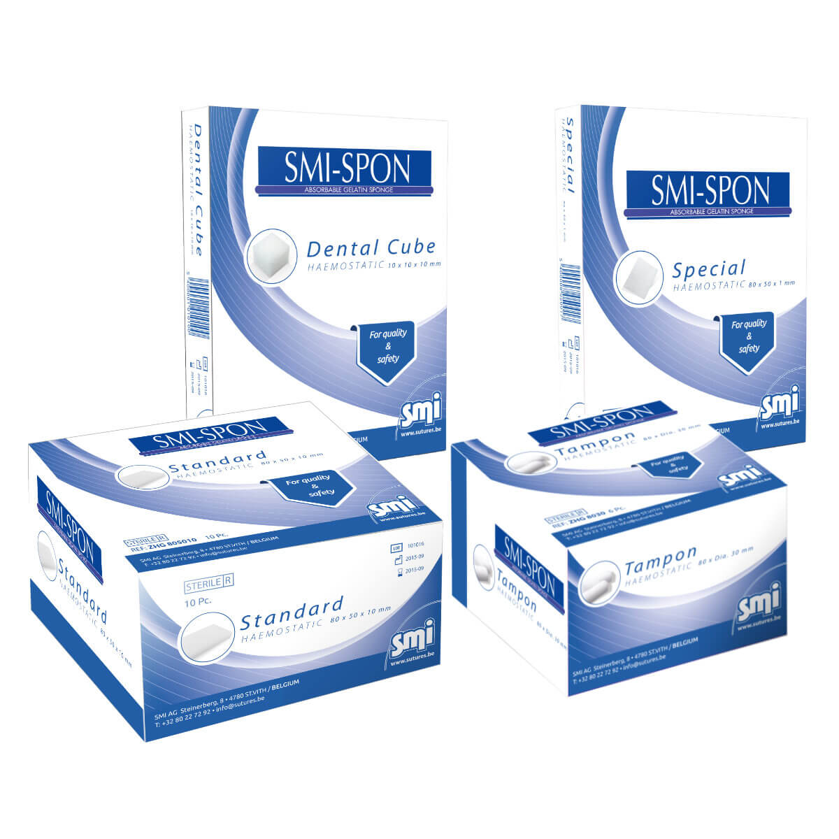 SMI-Spon éponge gélatineuse hémostatique  SMI-Spon éponge gélatineuse hémostatique
