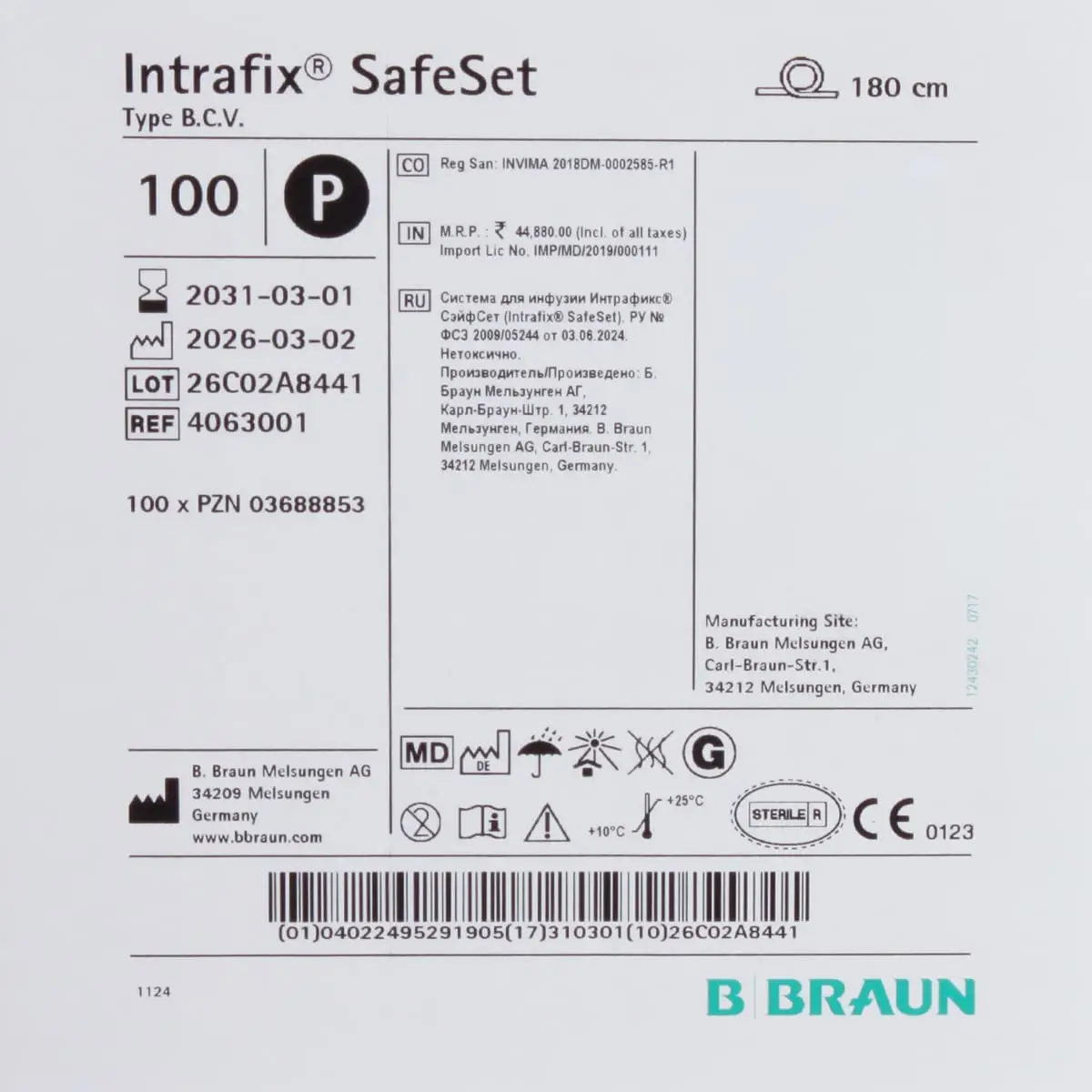  Perfuseur Intrafix SafeSet