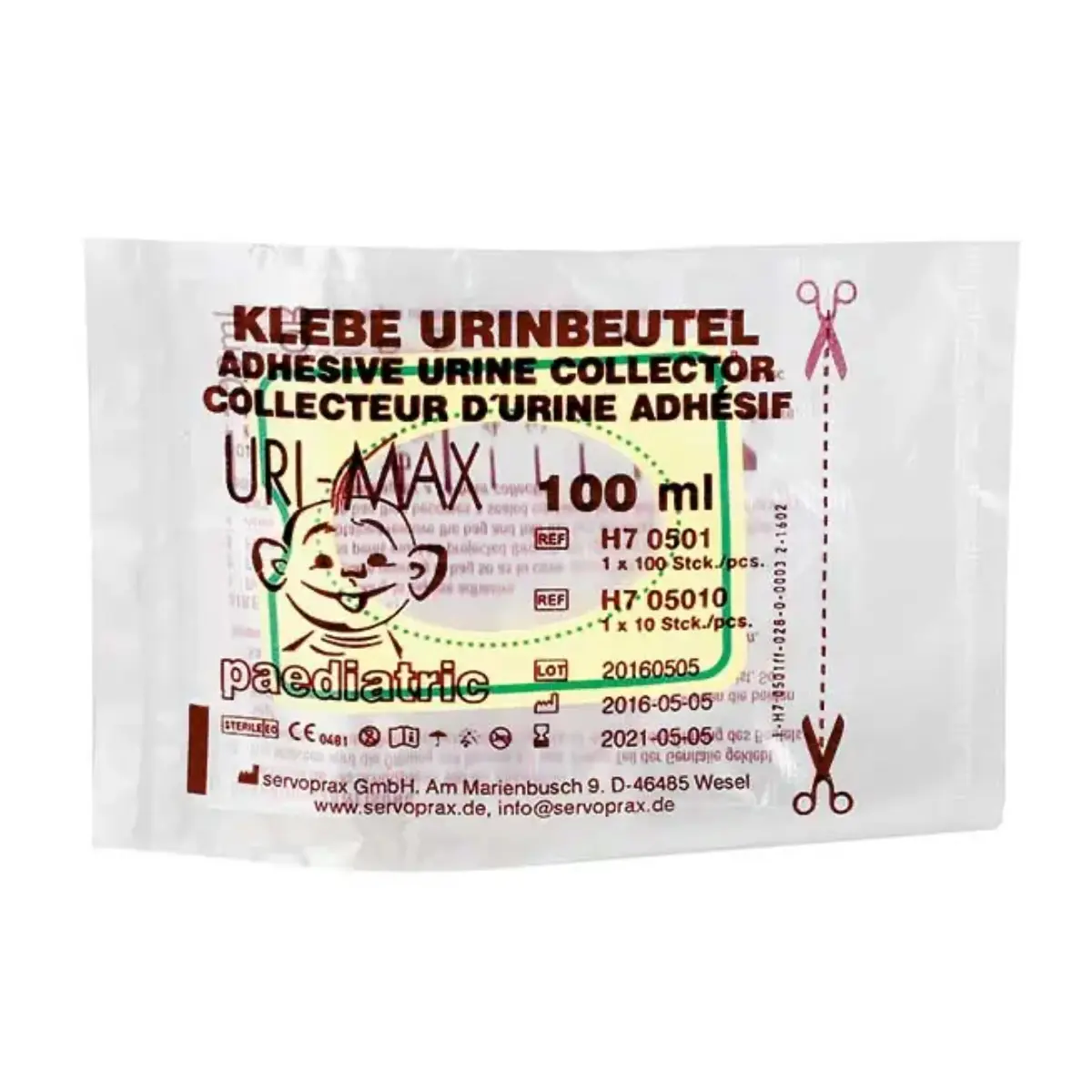 Poches urinaires adhésives pédiatriques Uri-Max Poches urinaires adhésives pédiatriques Uri-Max