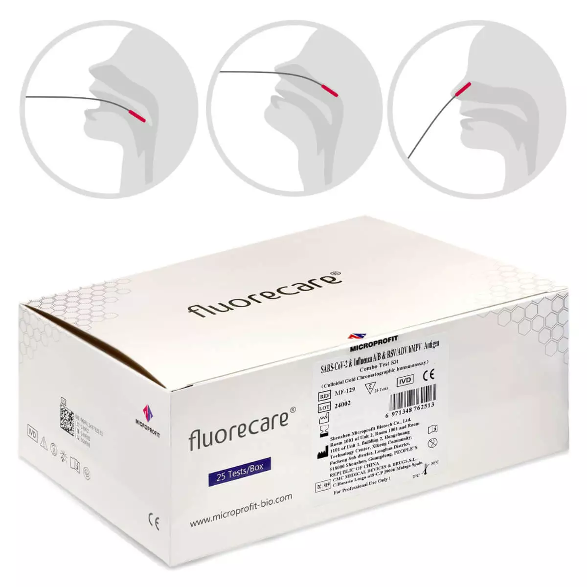  SARS-CoV-2, Influenza A/B, RSV, ADV, hMPV 6 in 1 professionele sneltest