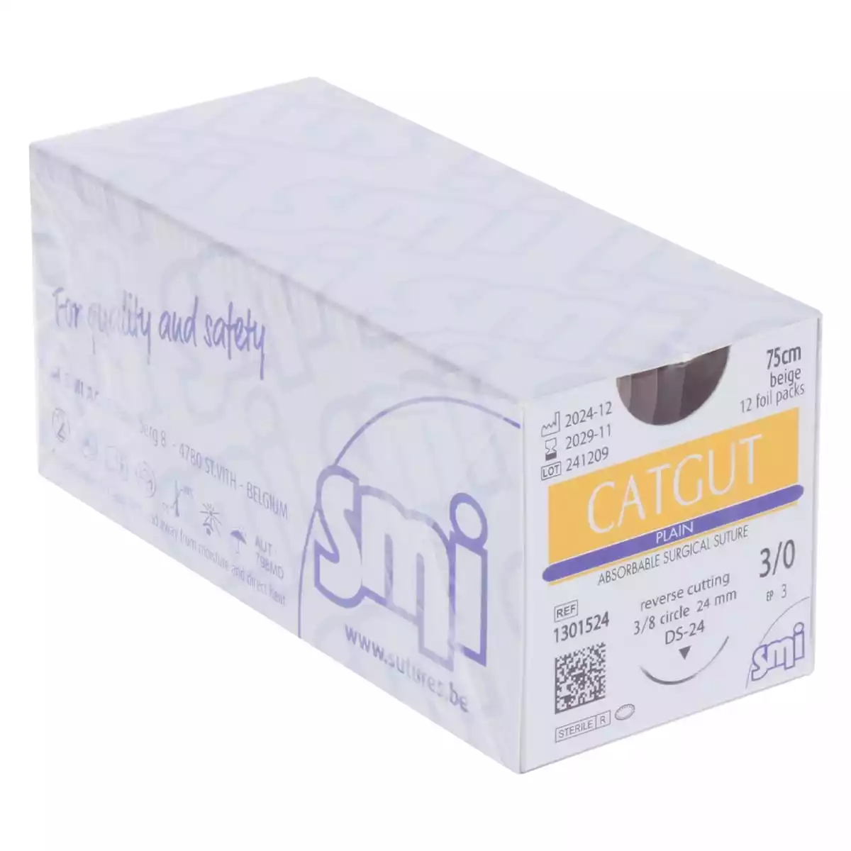  Fil de suture Catgut Plain pour chirurgie vétérinaire
