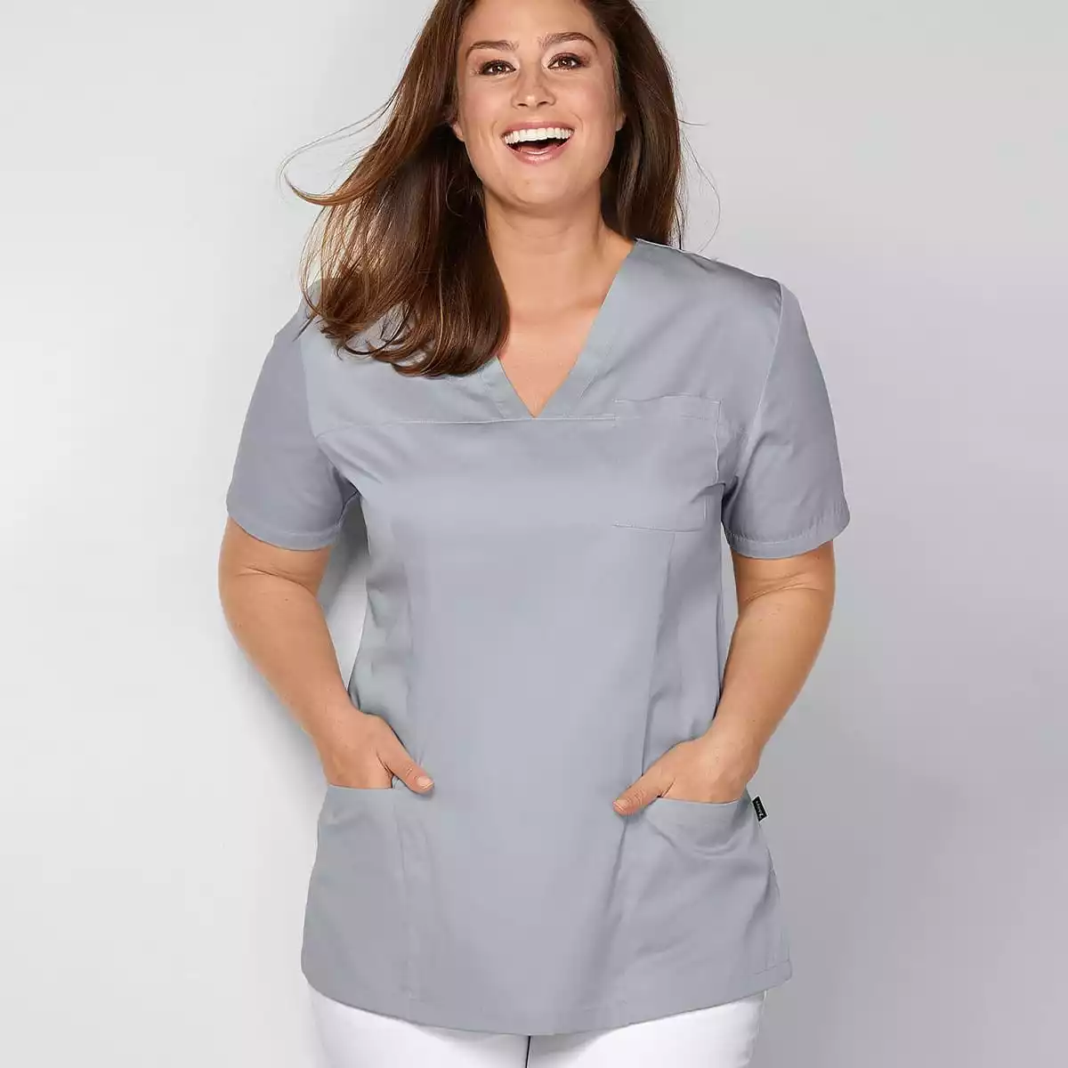 Slip-on tuniek Roma met V-hals voor dames Slip-on tuniek Roma met V-hals voor dames
