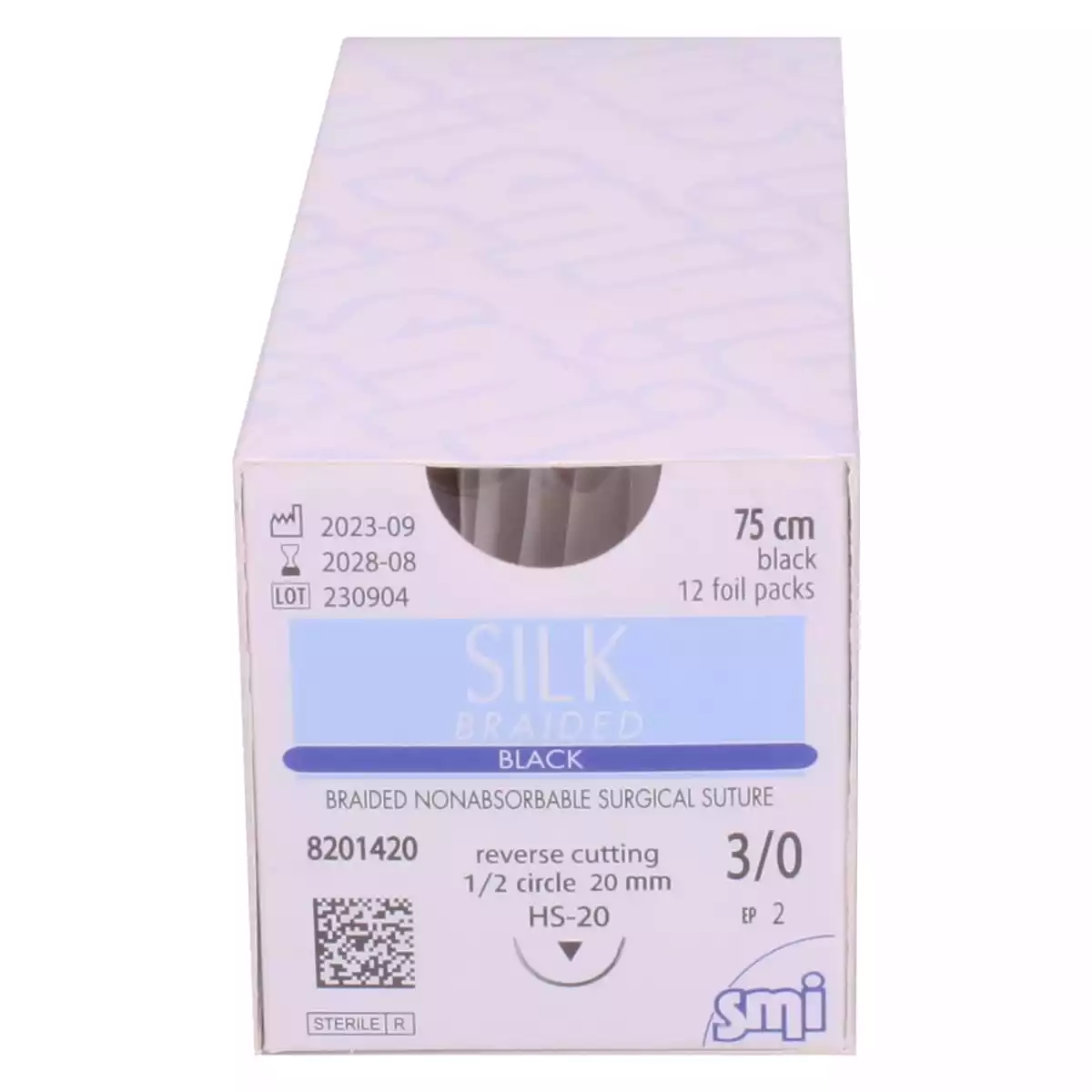  Silk Braided Black hechtmateriaal