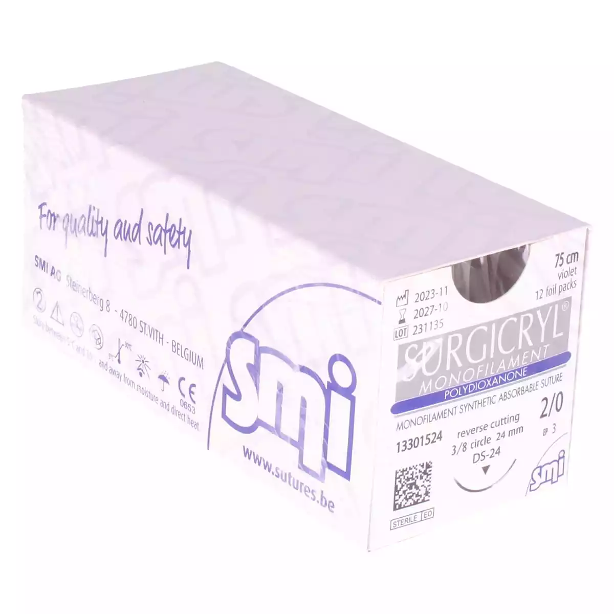  Matériel de suture monofilament Surgicryl