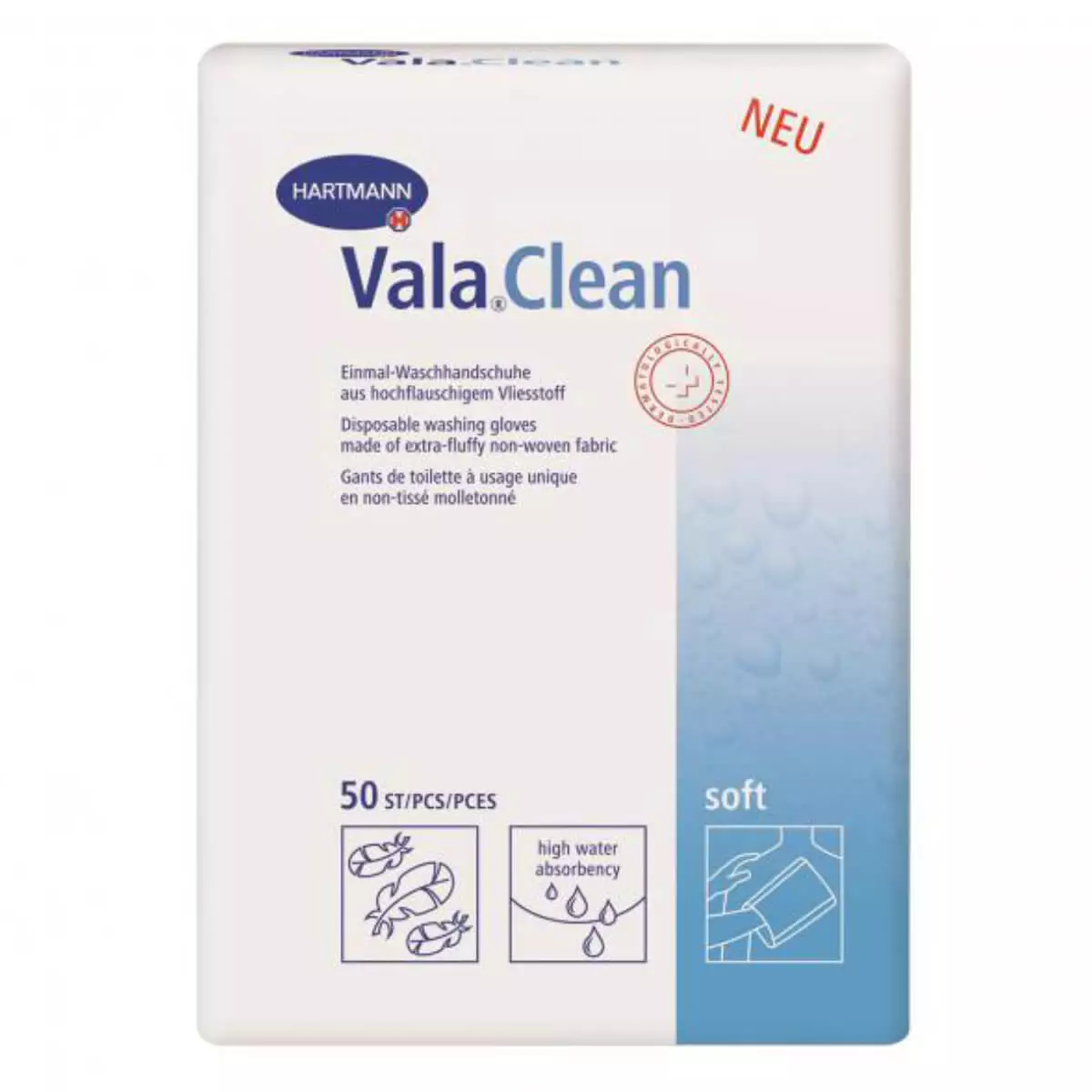  Vala Clean Wegwerp-washandschoenen