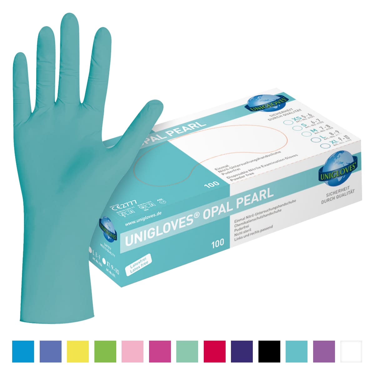 Gants en nitrile non poudrés Pearl  Gants en nitrile non poudrés Pearl