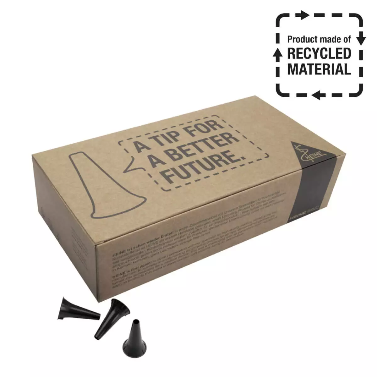 HEINE AllSpec EcoTips wegwerp oordopjes gemaakt van gerecycled plastic HEINE AllSpec EcoTips wegwerp oordopjes gemaakt van gerecycled plastic