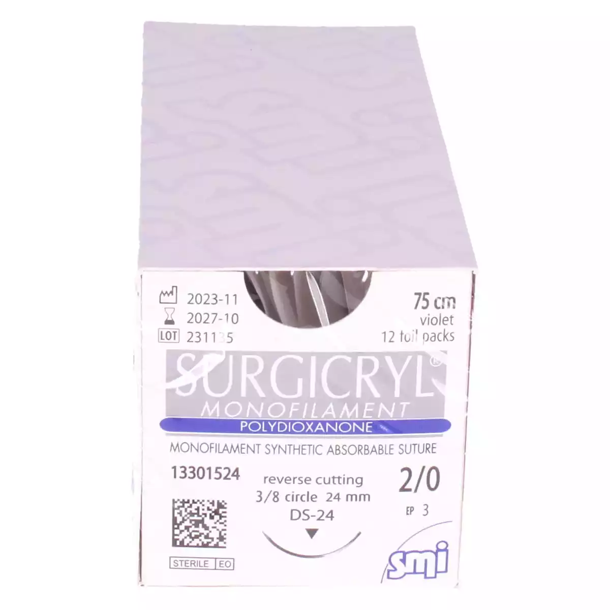  Matériel de suture monofilament Surgicryl